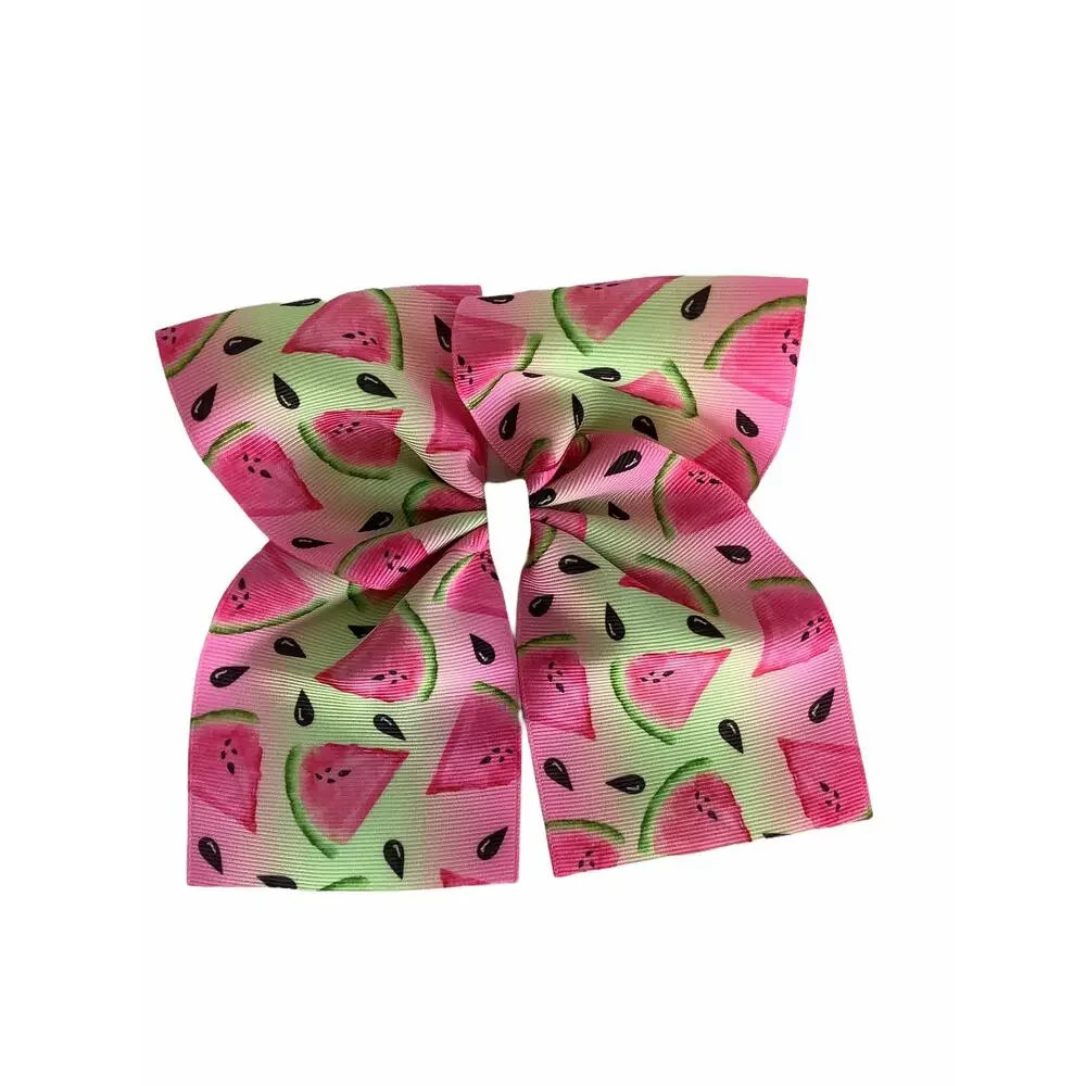 BUNDLE Girl’s Lot of 3 Multicolor printed Hair Bow Ties NEW